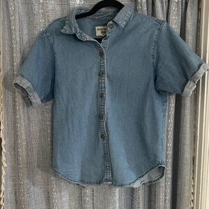 Blue Denim Button Up Shirt